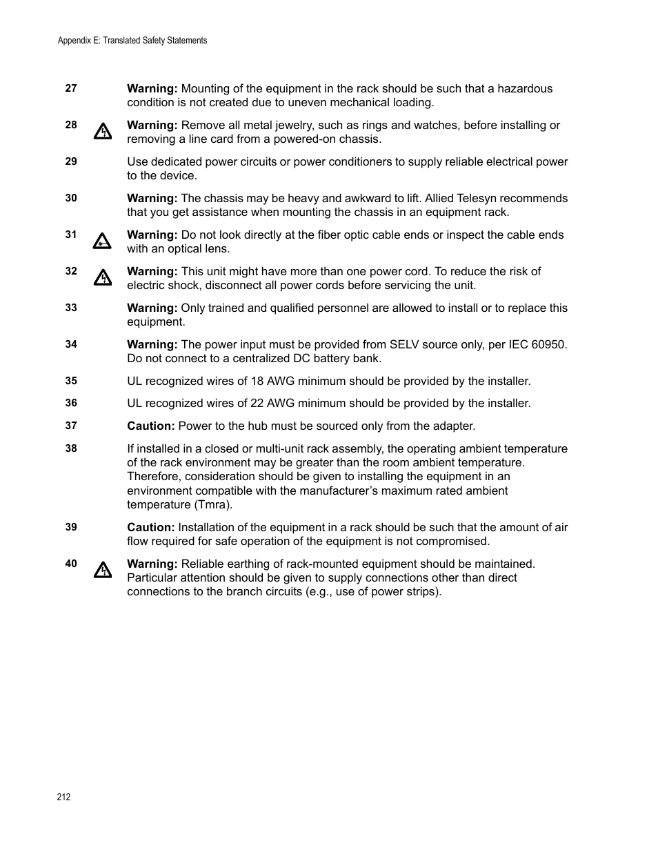 Allied Telesis AT-2746FX User Manual | Page 212 / 238