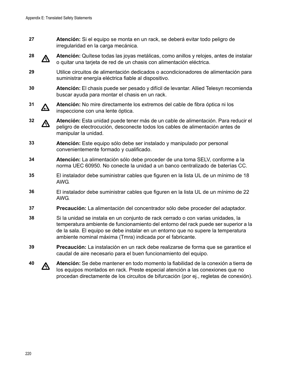 Allied Telesis AT-2746FX User Manual | Page 220 / 238