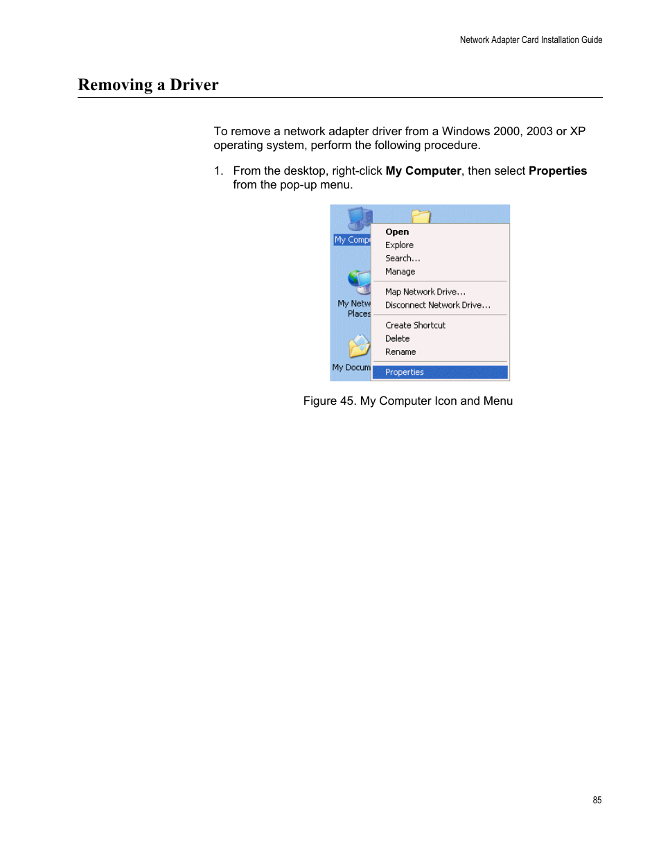 Removing a driver | Allied Telesis AT-2746FX User Manual | Page 85 / 238
