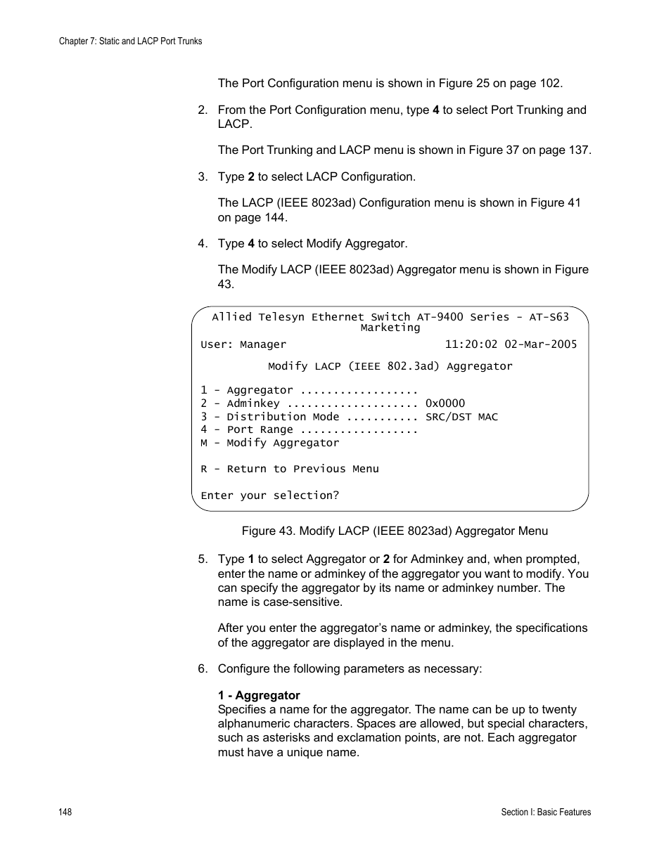 Allied Telesis AT-S63 User Manual | Page 148 / 822