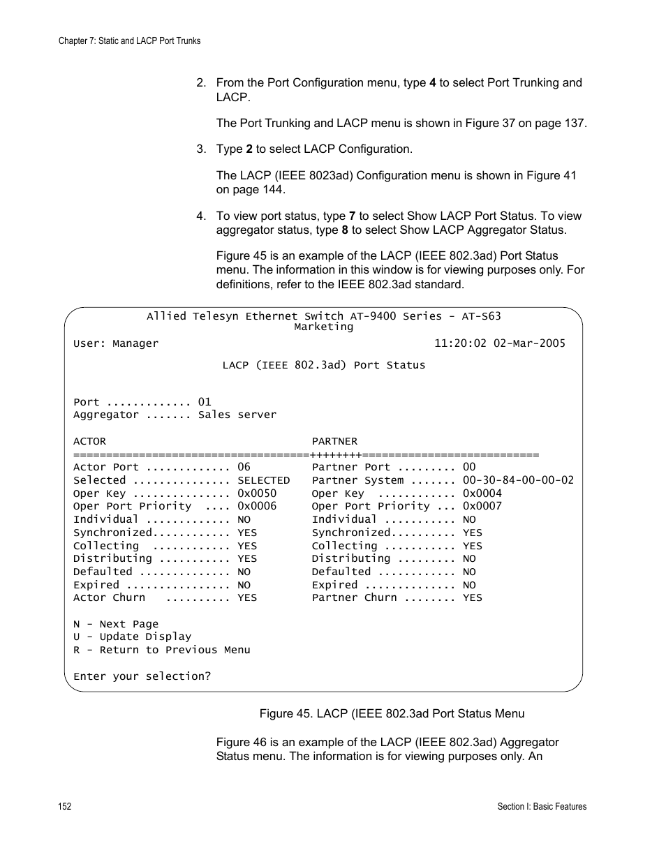 Allied Telesis AT-S63 User Manual | Page 152 / 822