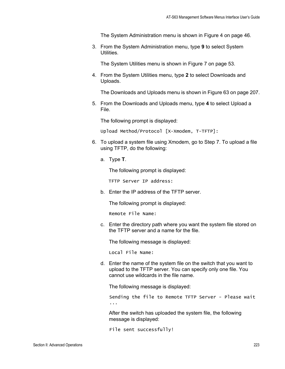 Allied Telesis AT-S63 User Manual | Page 223 / 822