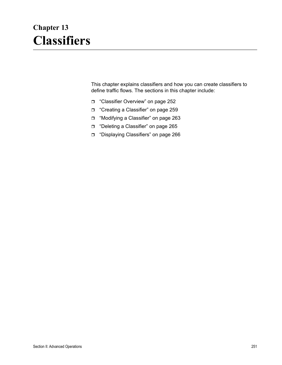 Chapter 13, Classifiers | Allied Telesis AT-S63 User Manual | Page 251 / 822