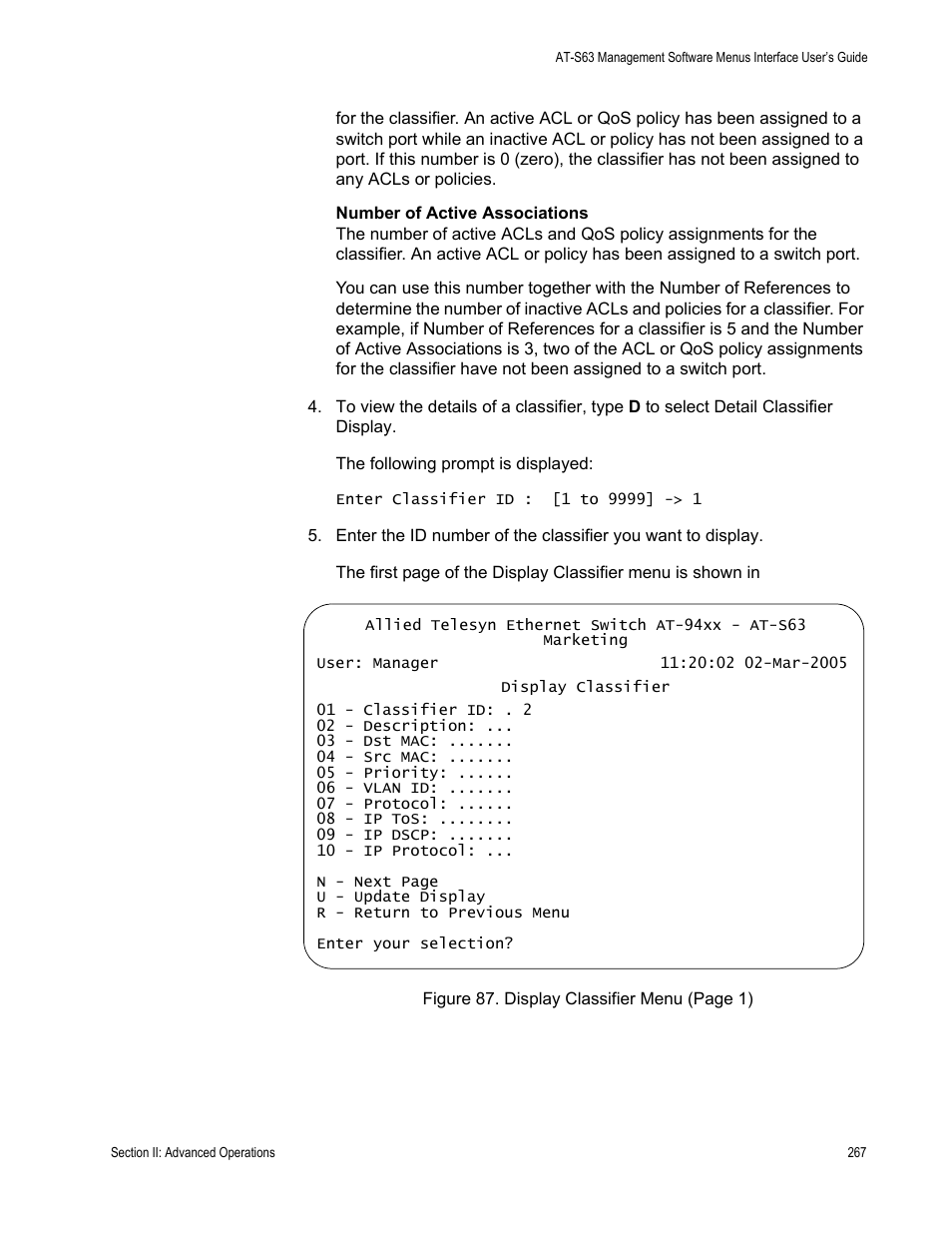 Allied Telesis AT-S63 User Manual | Page 267 / 822