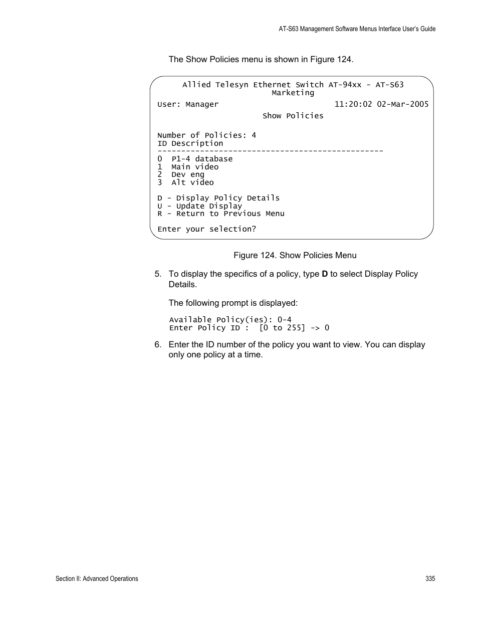 Allied Telesis AT-S63 User Manual | Page 335 / 822