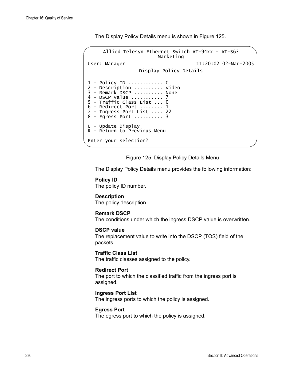 Allied Telesis AT-S63 User Manual | Page 336 / 822