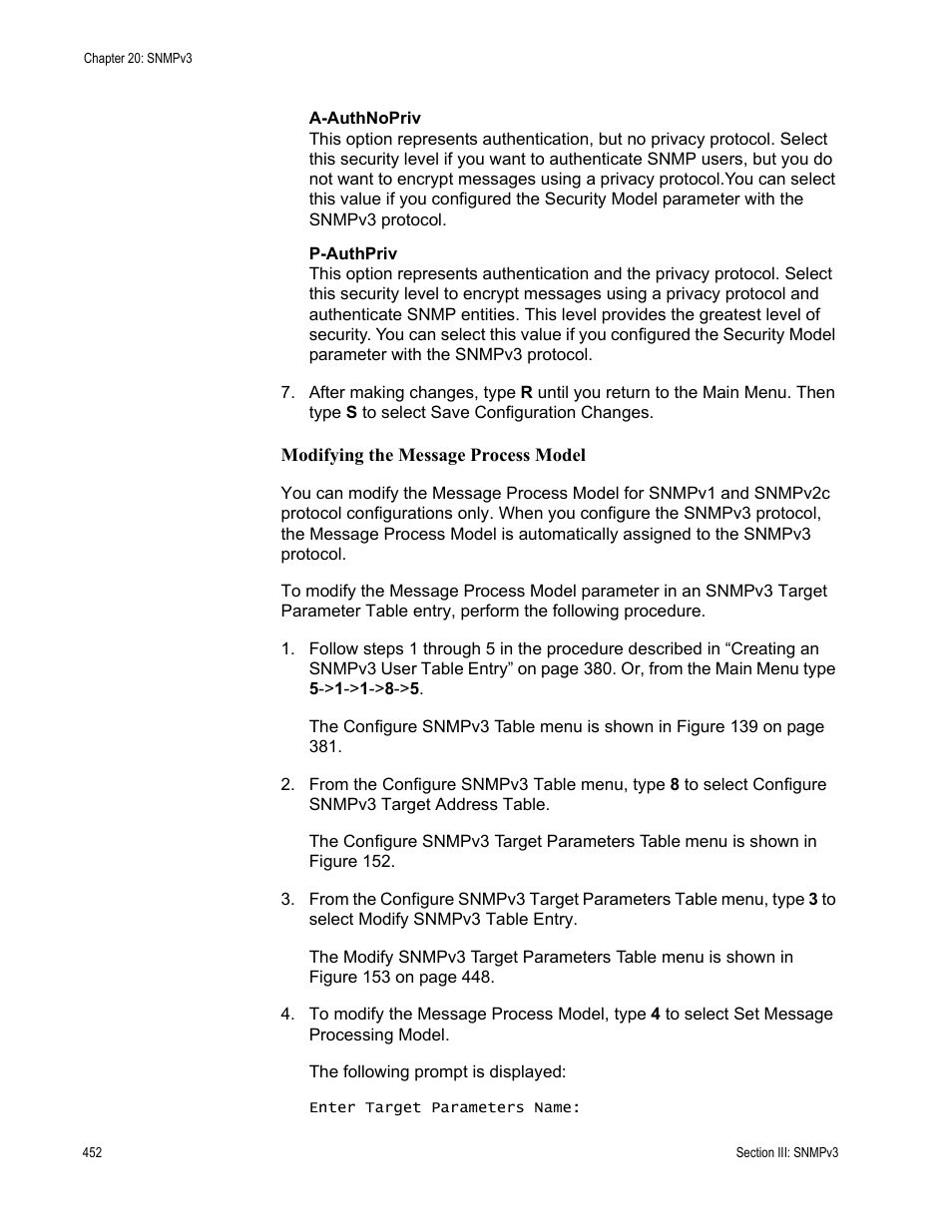 Modifying the message process model | Allied Telesis AT-S63 User Manual | Page 452 / 822