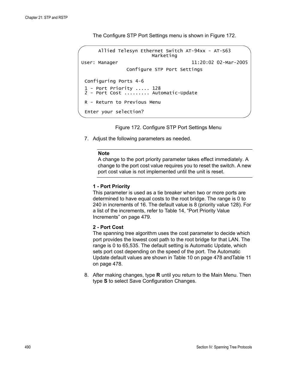 Allied Telesis AT-S63 User Manual | Page 490 / 822