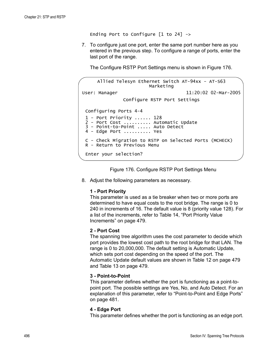 Allied Telesis AT-S63 User Manual | Page 496 / 822