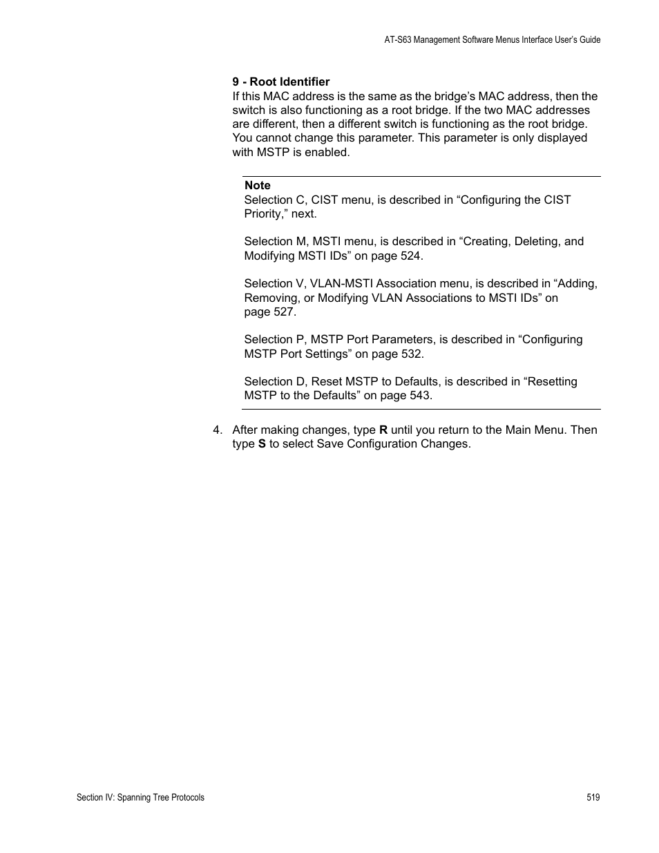 Allied Telesis AT-S63 User Manual | Page 519 / 822