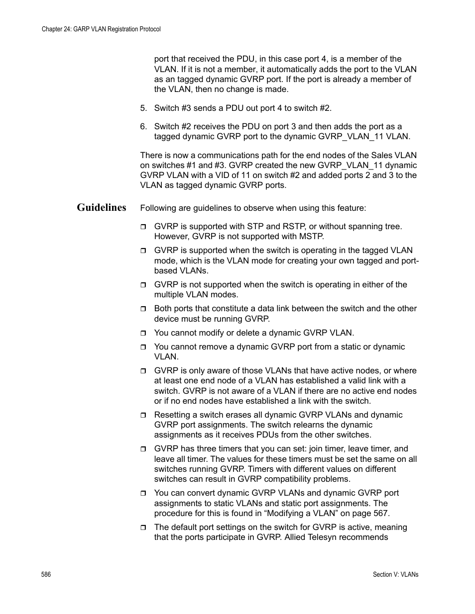 Guidelines | Allied Telesis AT-S63 User Manual | Page 586 / 822