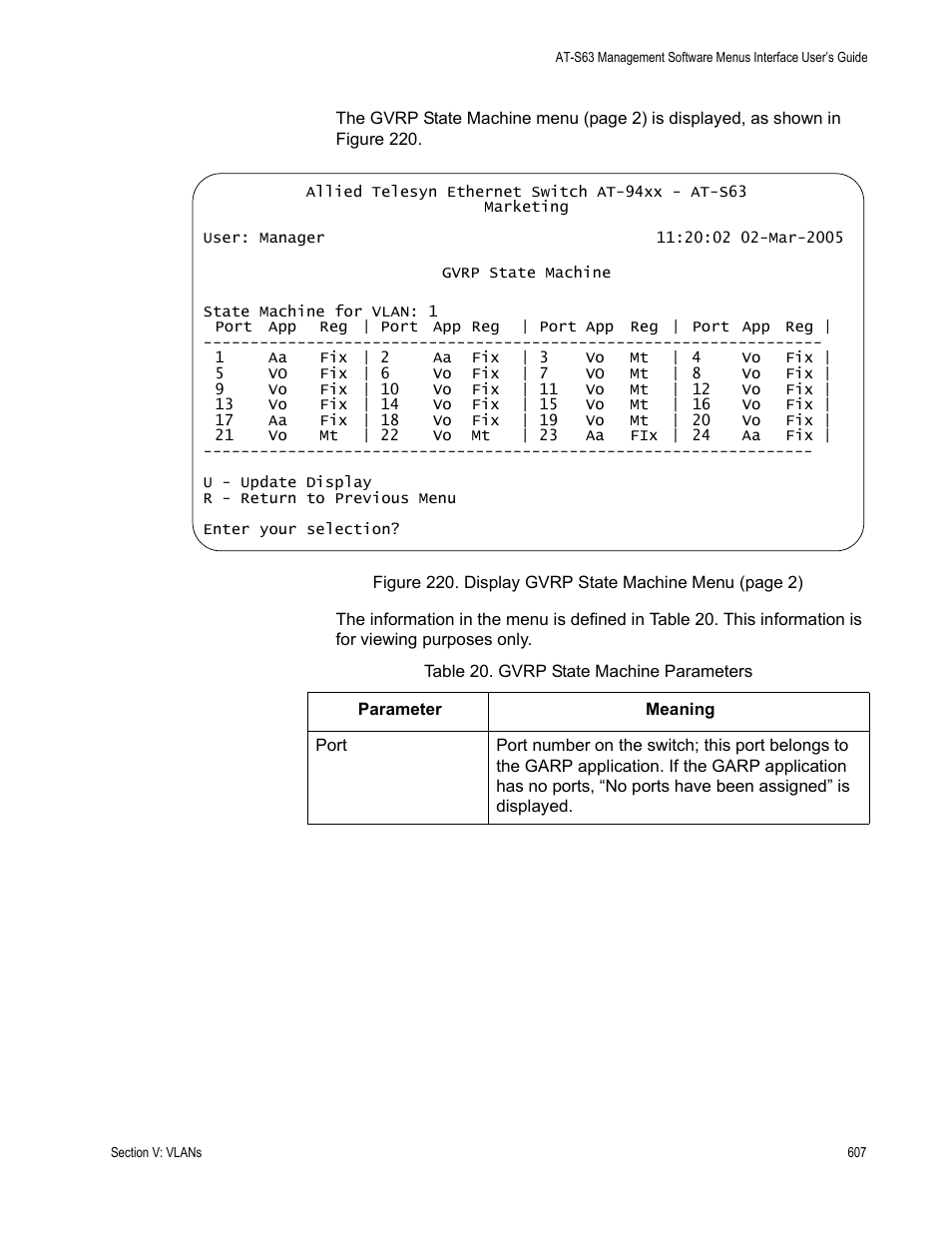 Allied Telesis AT-S63 User Manual | Page 607 / 822