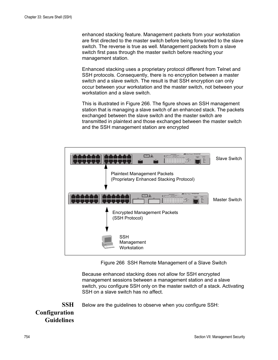 Ssh configuration guidelines, Class 1 laser product, L/a d/c d/c l/a d/c l/a | Allied Telesis AT-S63 User Manual | Page 754 / 822