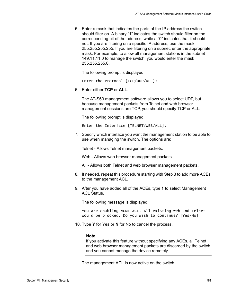 Allied Telesis AT-S63 User Manual | Page 781 / 822