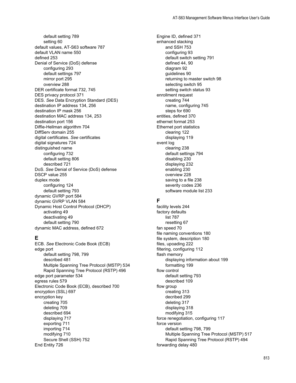 Allied Telesis AT-S63 User Manual | Page 813 / 822