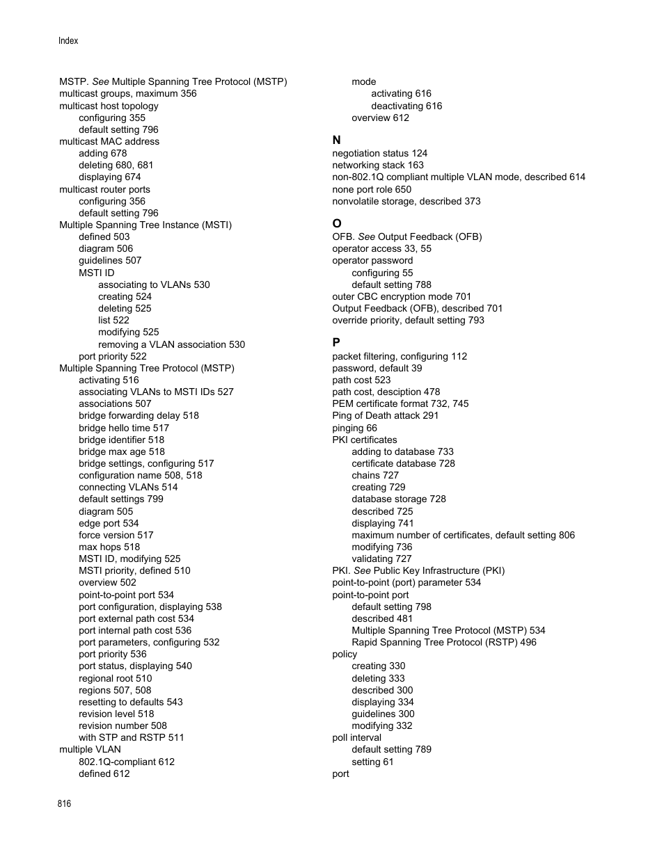 Allied Telesis AT-S63 User Manual | Page 816 / 822