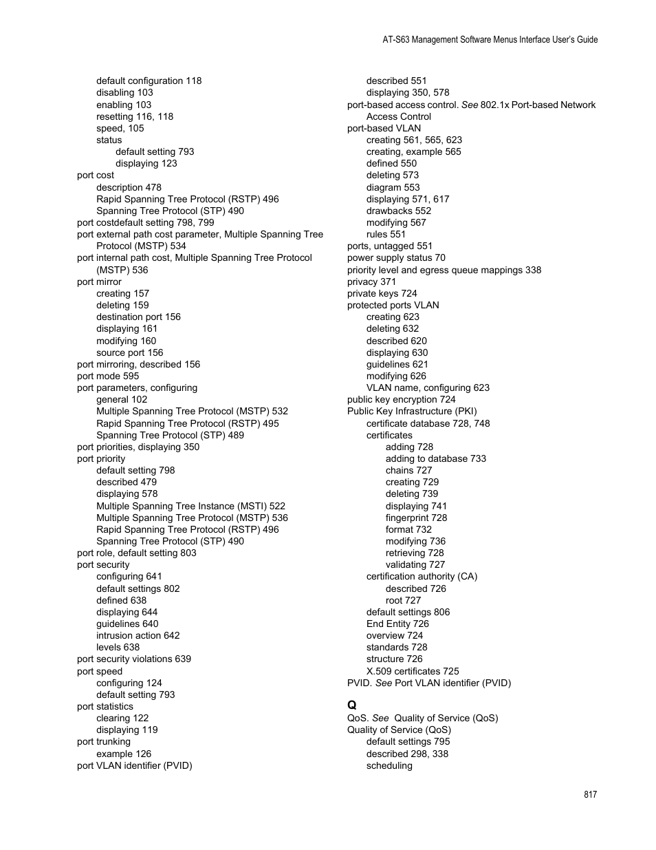 Allied Telesis AT-S63 User Manual | Page 817 / 822