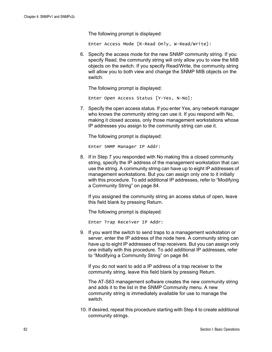 Allied Telesis AT-S63 User Manual | Page 82 / 822