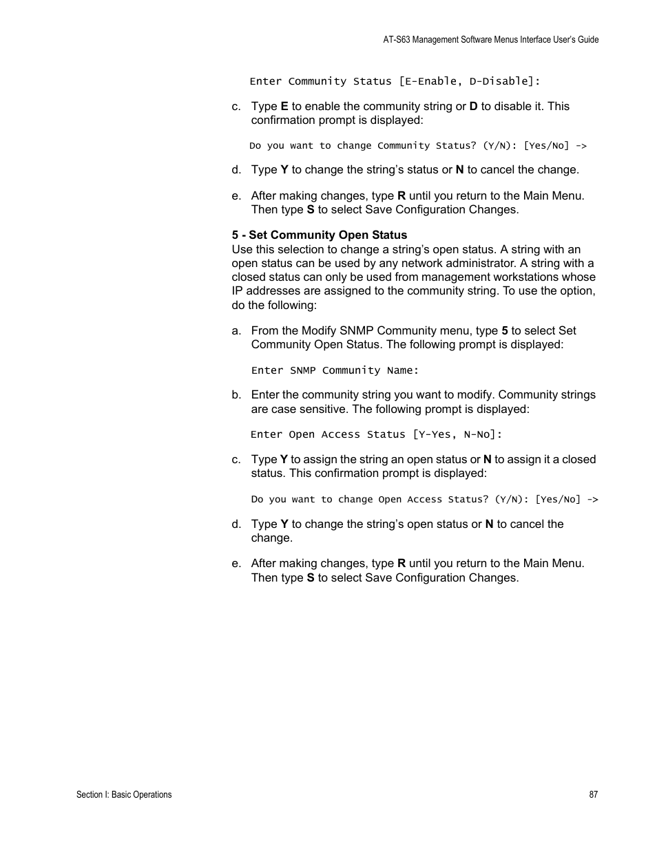 Allied Telesis AT-S63 User Manual | Page 87 / 822