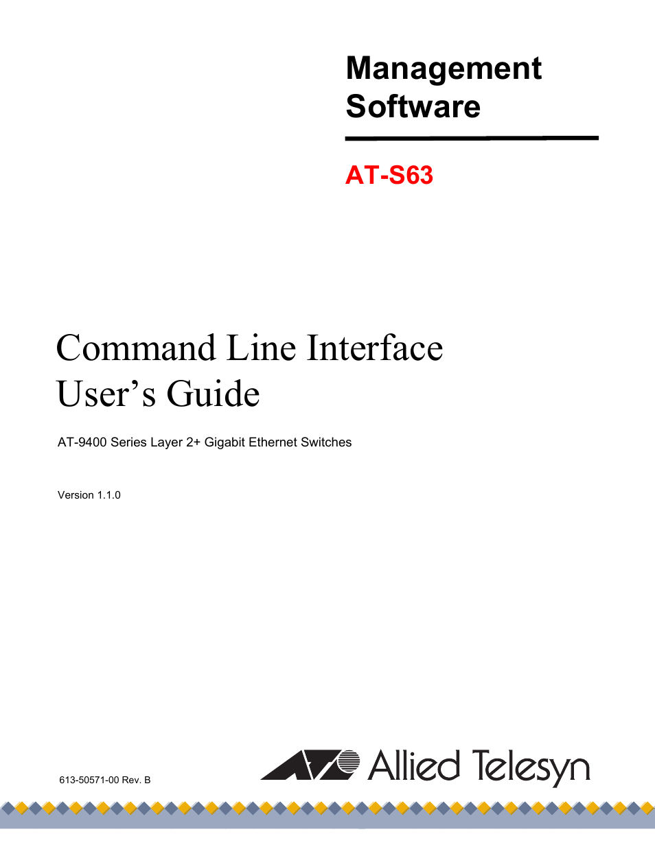 Allied Telesis AT-S63 User Manual | 562 pages