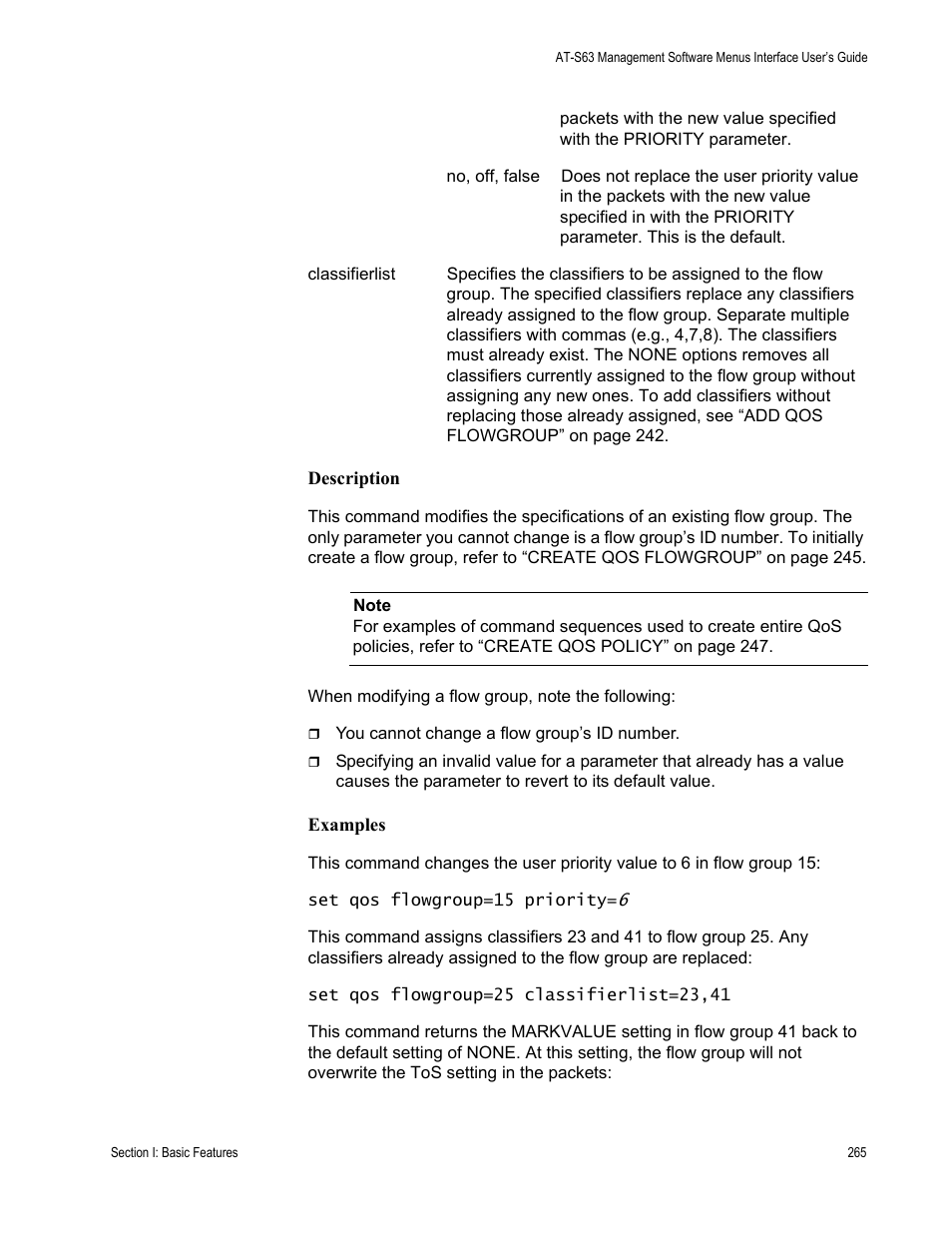 Description, Examples | Allied Telesis AT-S63 User Manual | Page 265 / 562