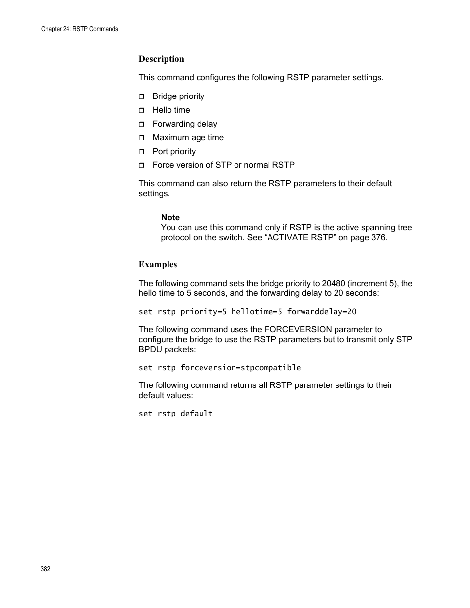 Description, Examples | Allied Telesis AT-S63 User Manual | Page 382 / 562