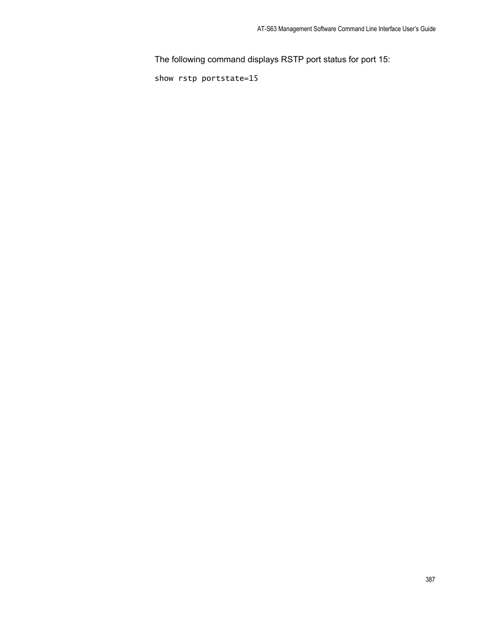 Allied Telesis AT-S63 User Manual | Page 387 / 562