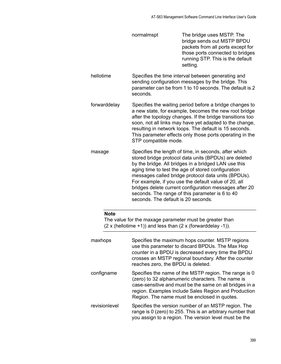 Allied Telesis AT-S63 User Manual | Page 399 / 562