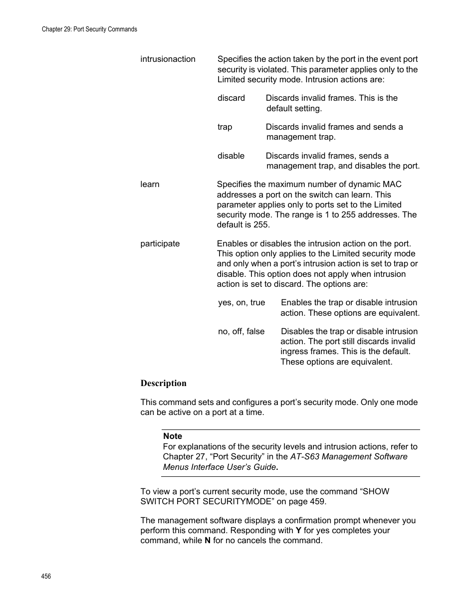 Description | Allied Telesis AT-S63 User Manual | Page 456 / 562