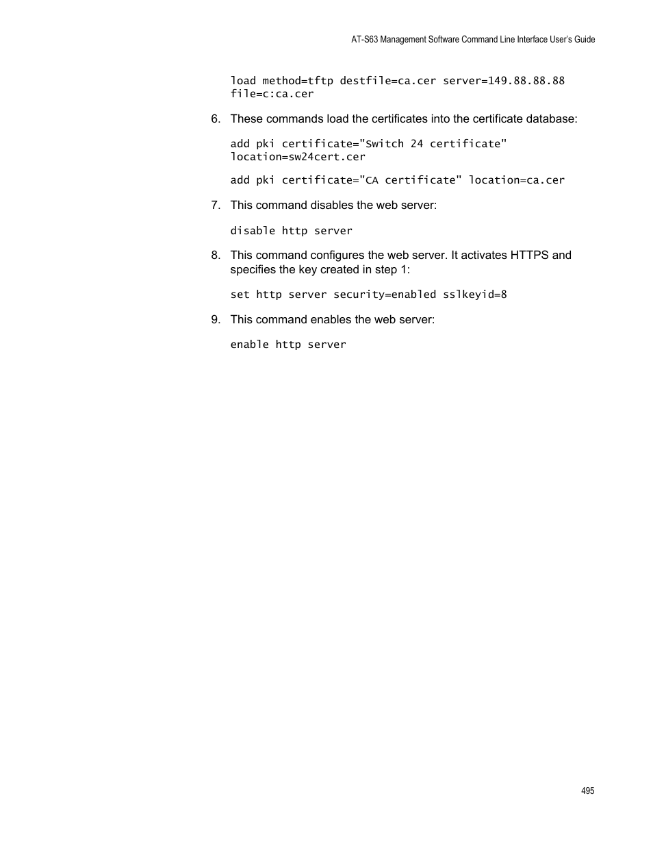 Allied Telesis AT-S63 User Manual | Page 495 / 562