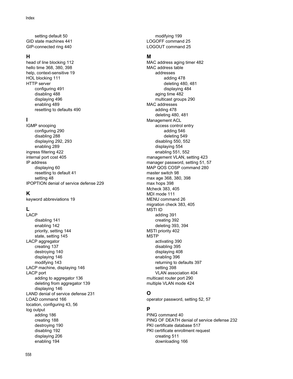 Allied Telesis AT-S63 User Manual | Page 558 / 562