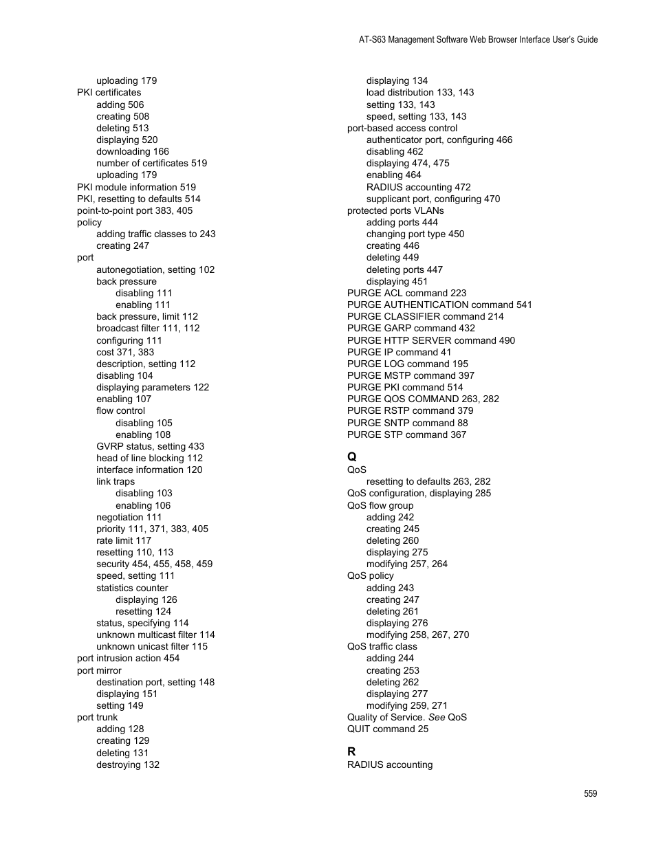 Allied Telesis AT-S63 User Manual | Page 559 / 562