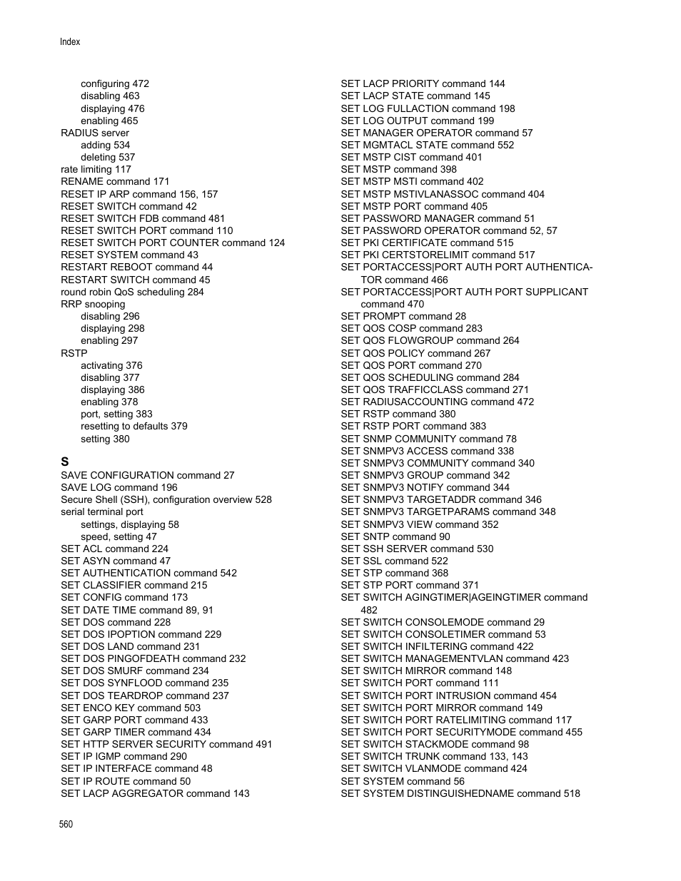 Allied Telesis AT-S63 User Manual | Page 560 / 562