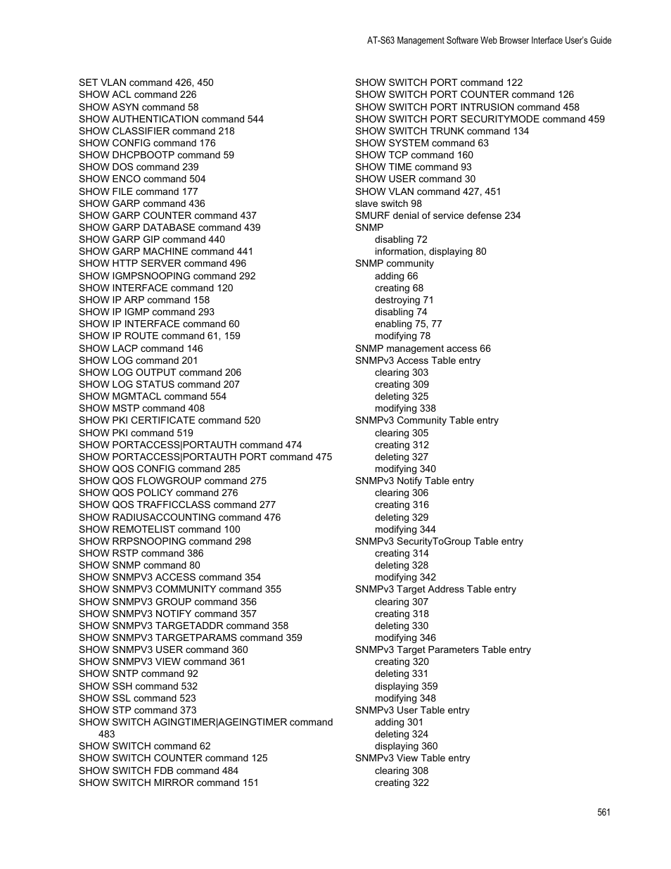 Allied Telesis AT-S63 User Manual | Page 561 / 562