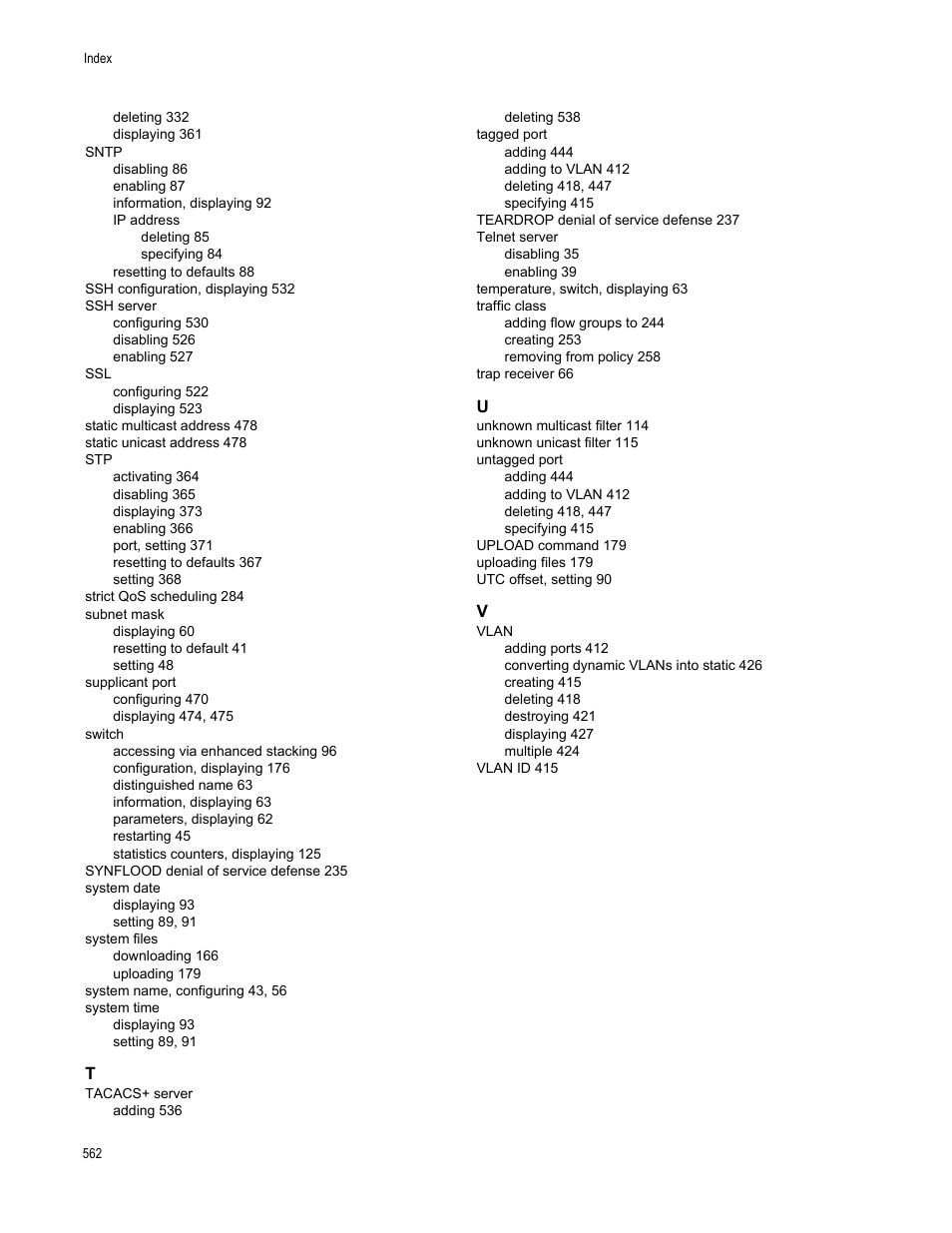 Allied Telesis AT-S63 User Manual | Page 562 / 562