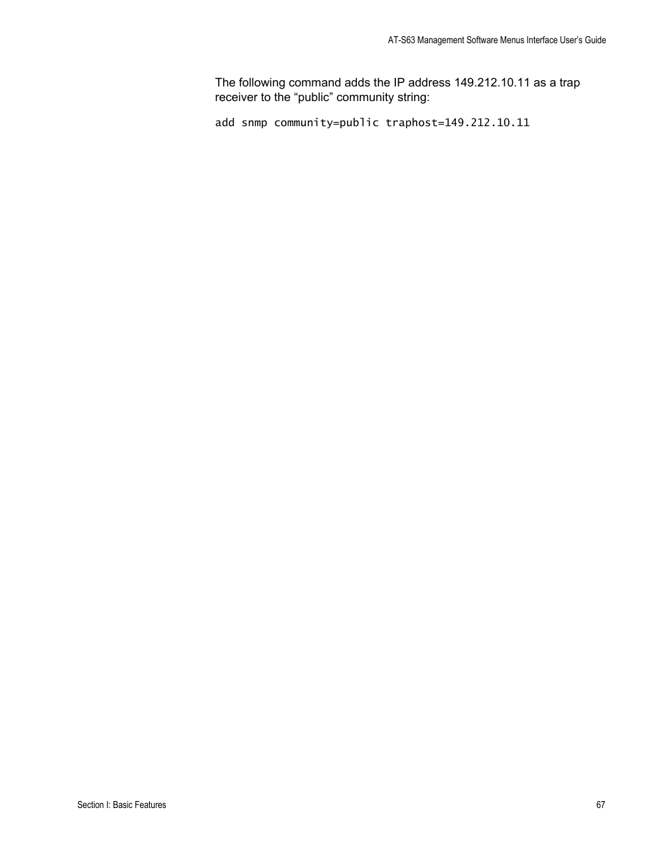 Allied Telesis AT-S63 User Manual | Page 67 / 562
