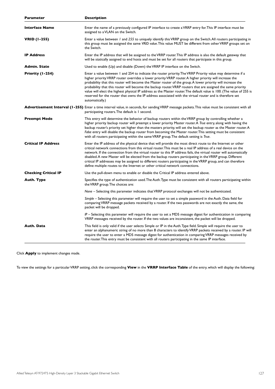 Allied Telesis AT-9724TS User Manual | Page 128 / 197