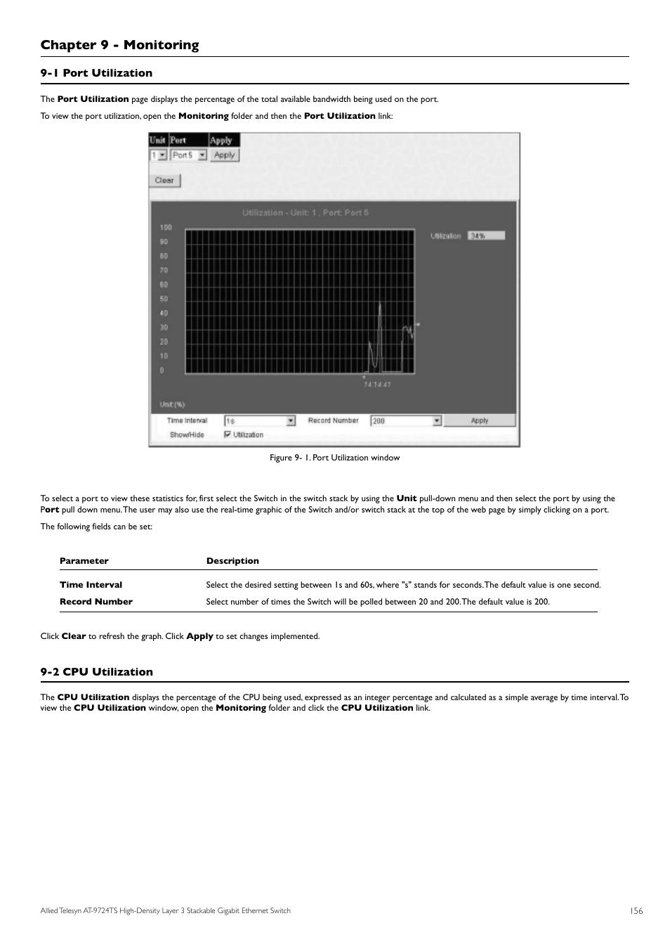 Chapter 9 - monitoring | Allied Telesis AT-9724TS User Manual | Page 157 / 197