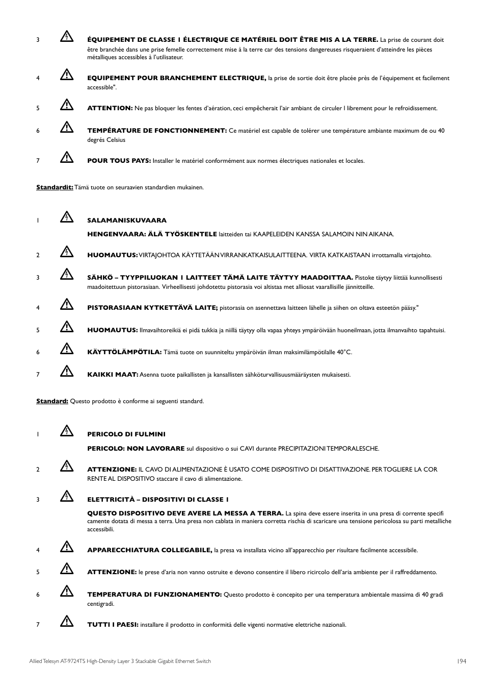Allied Telesis AT-9724TS User Manual | Page 195 / 197