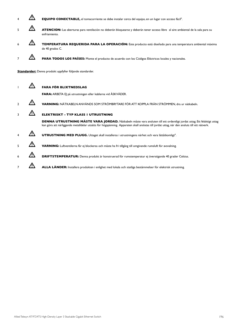 Allied Telesis AT-9724TS User Manual | Page 197 / 197