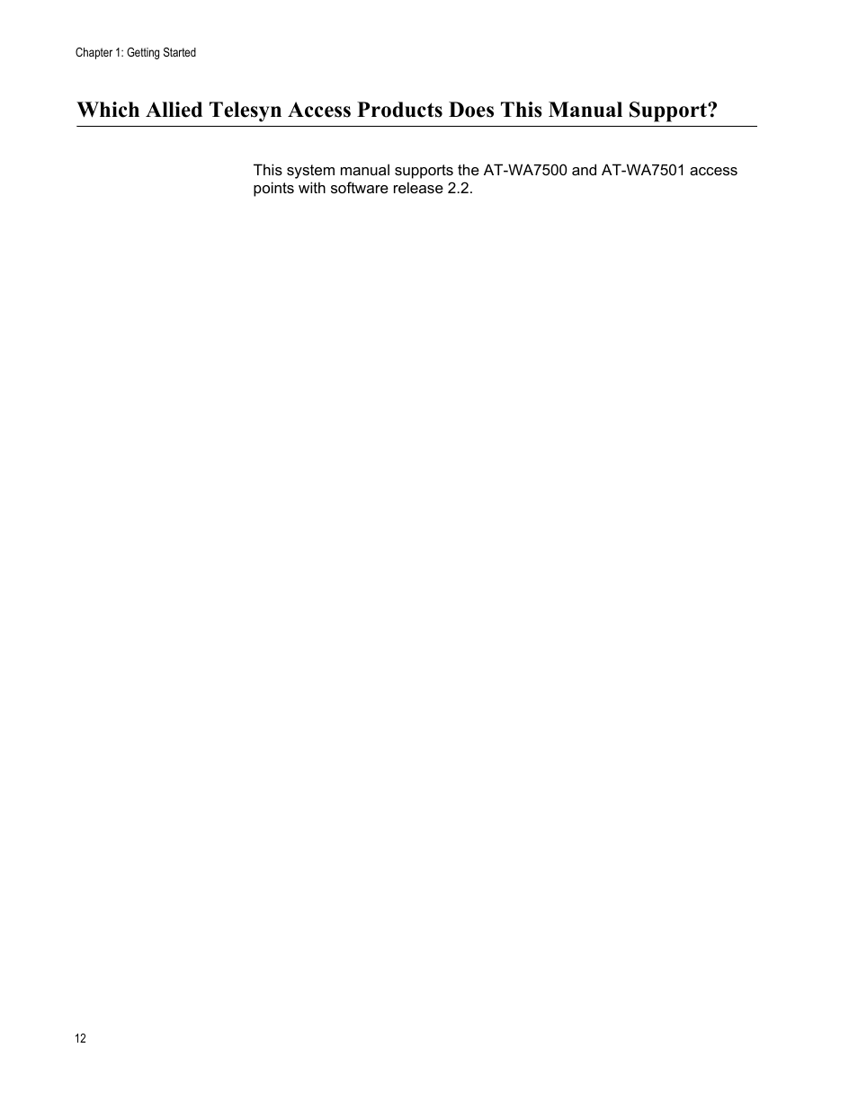 Allied Telesis AT-WA7501 User Manual | Page 12 / 339