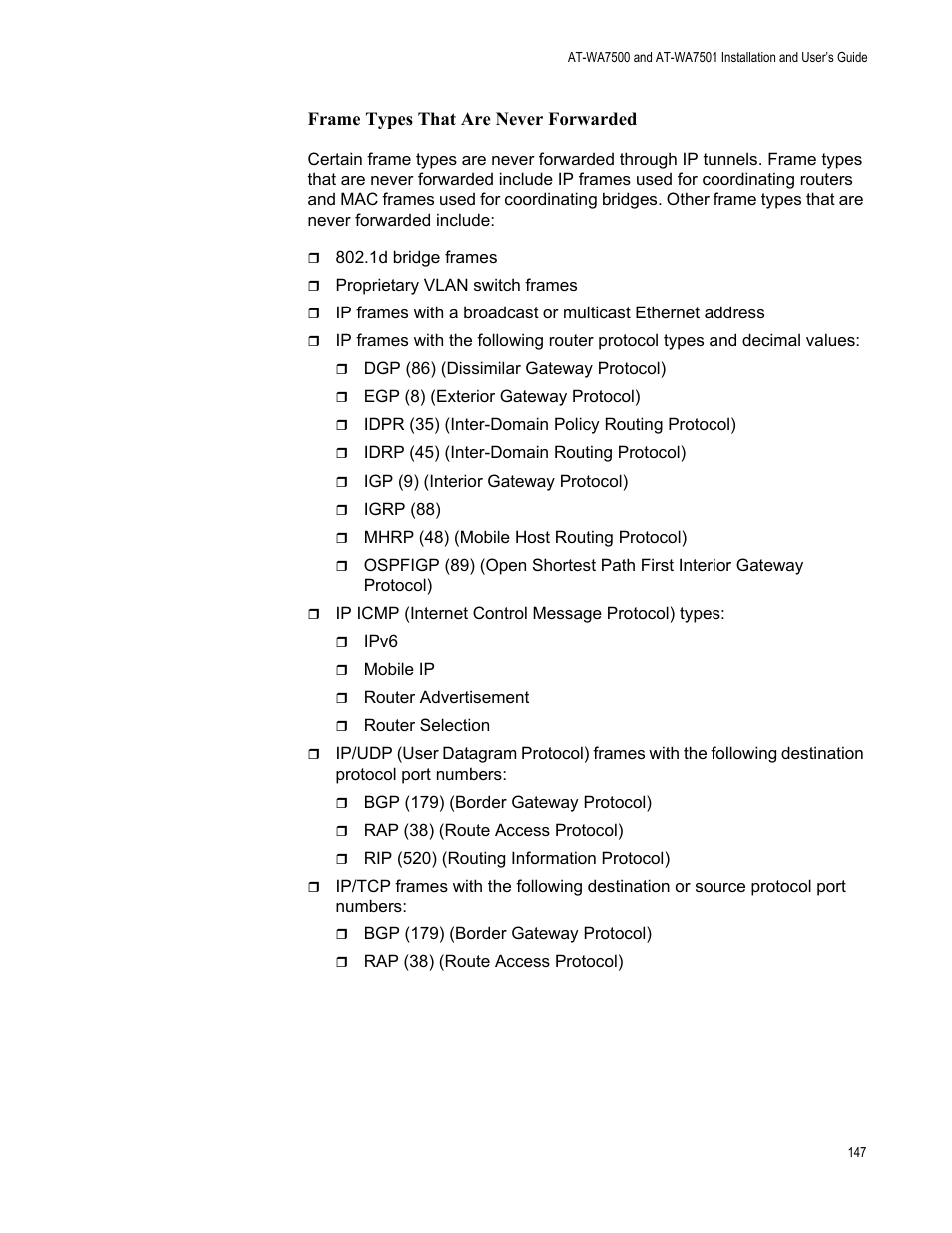 Allied Telesis AT-WA7501 User Manual | Page 147 / 339