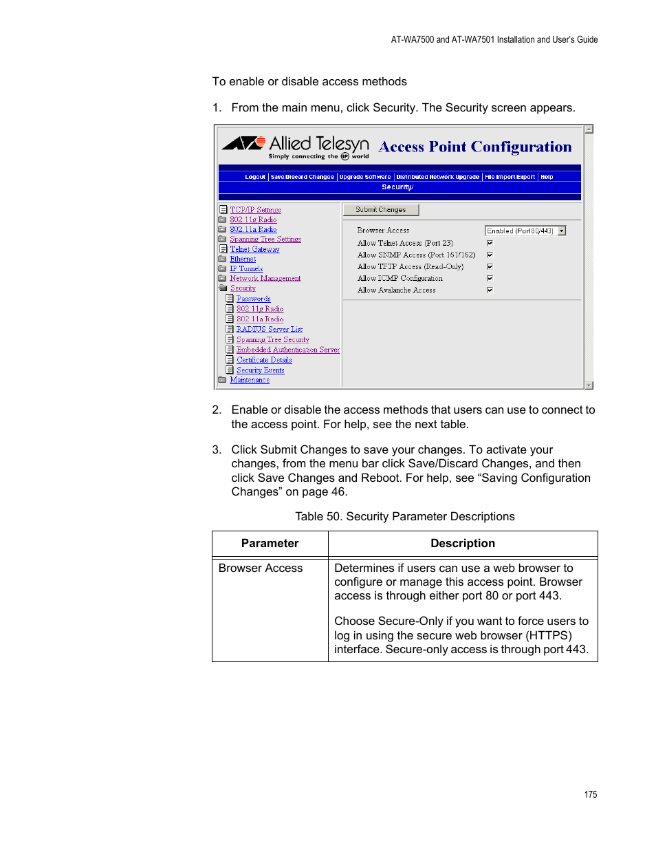 Allied Telesis AT-WA7501 User Manual | Page 175 / 339