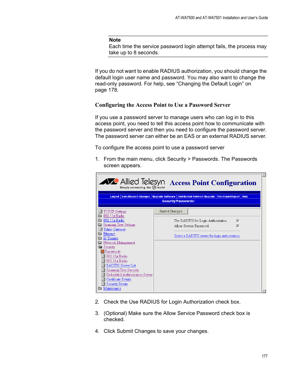 Allied Telesis AT-WA7501 User Manual | Page 177 / 339