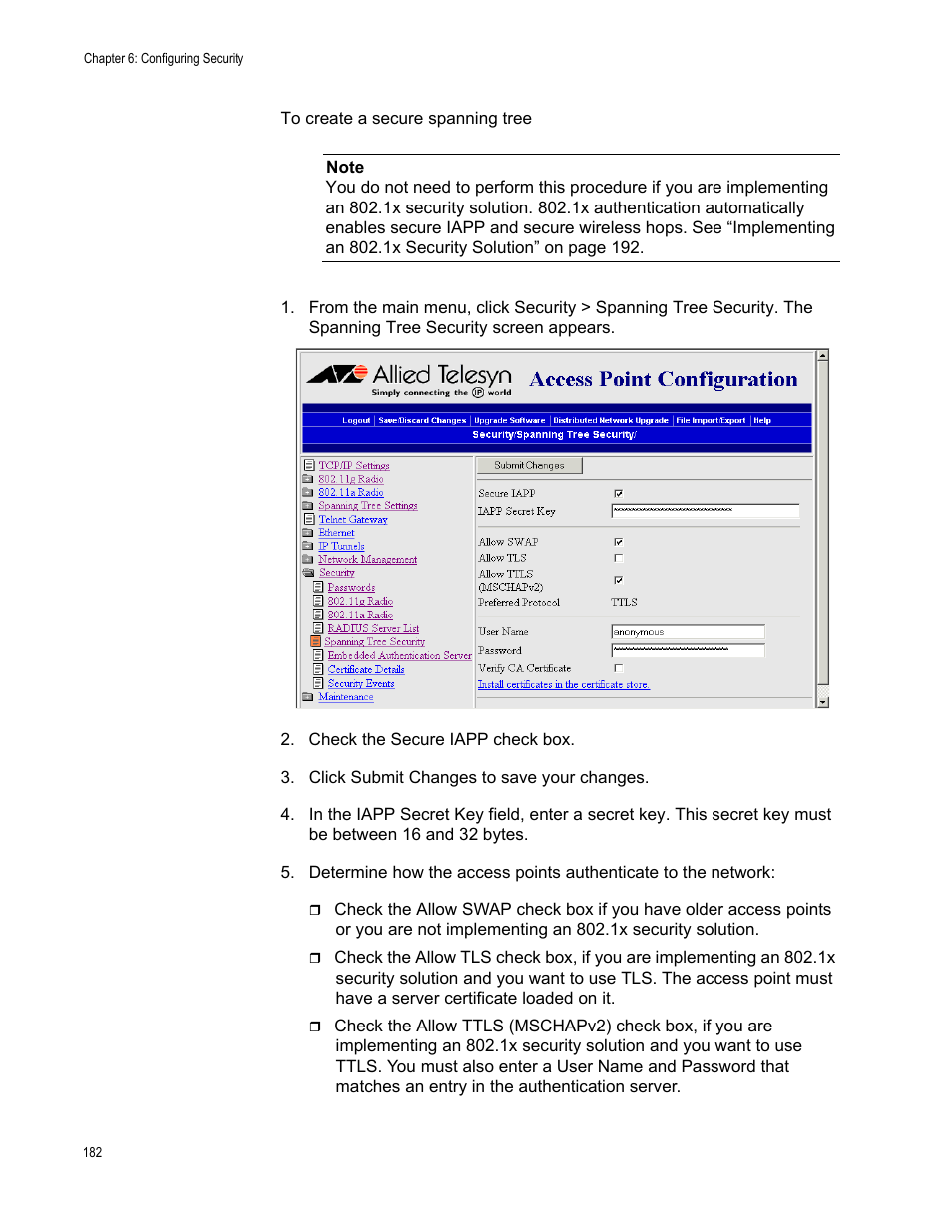Allied Telesis AT-WA7501 User Manual | Page 182 / 339