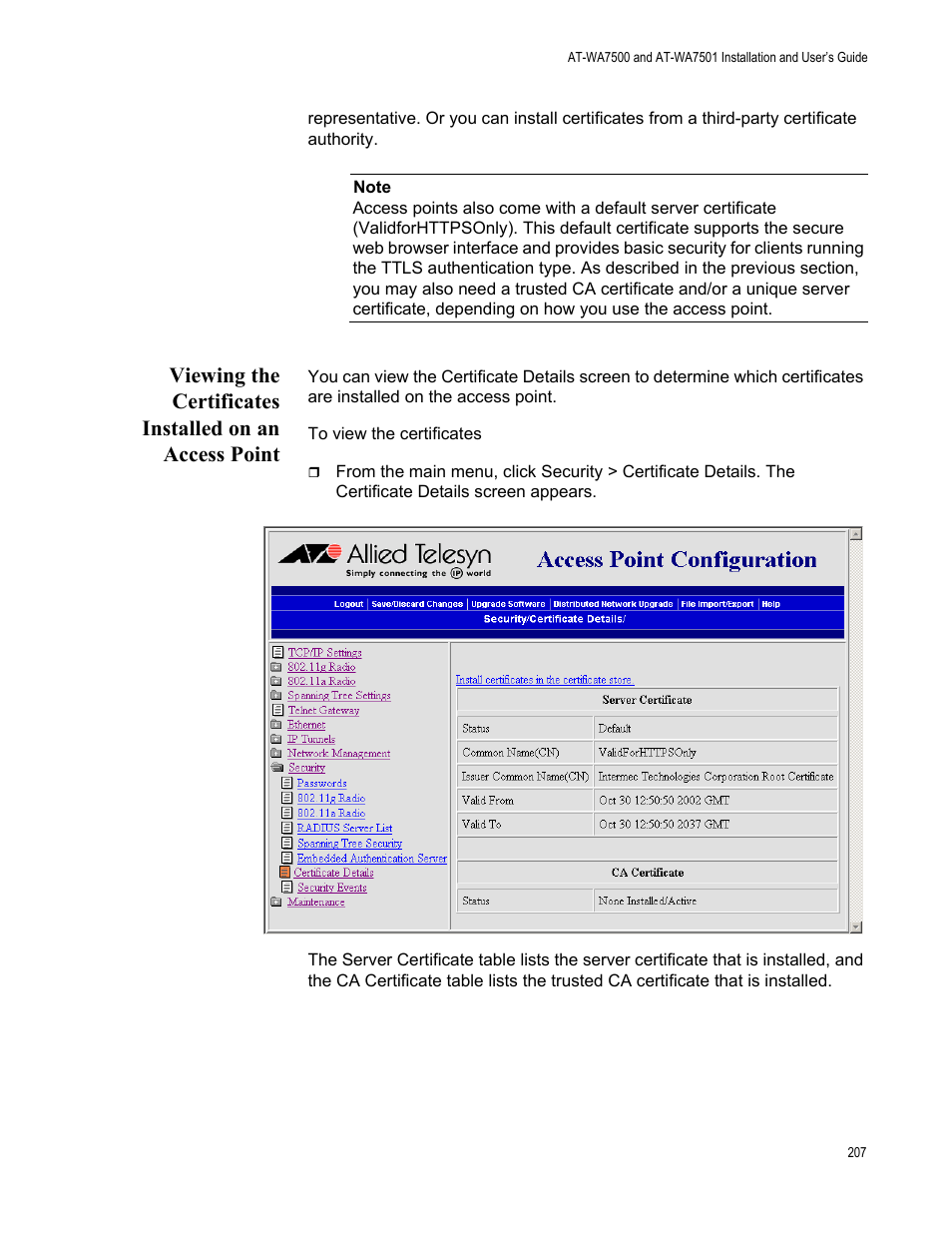 Allied Telesis AT-WA7501 User Manual | Page 207 / 339