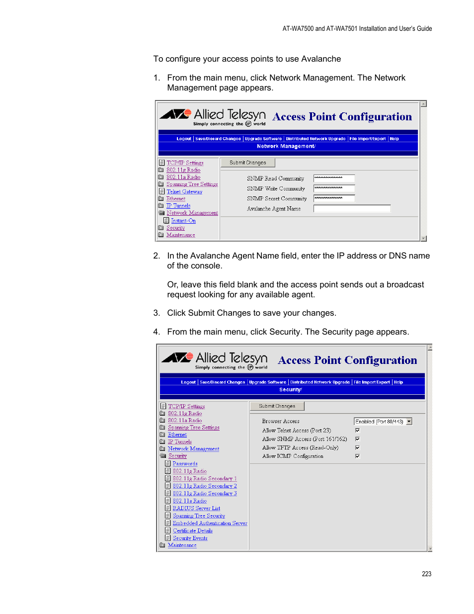 Allied Telesis AT-WA7501 User Manual | Page 223 / 339