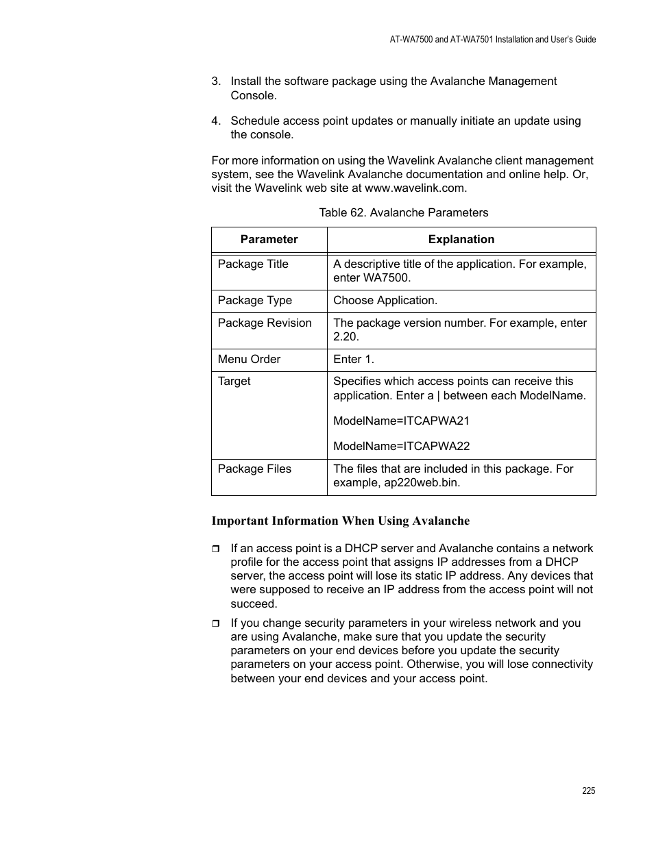Allied Telesis AT-WA7501 User Manual | Page 225 / 339