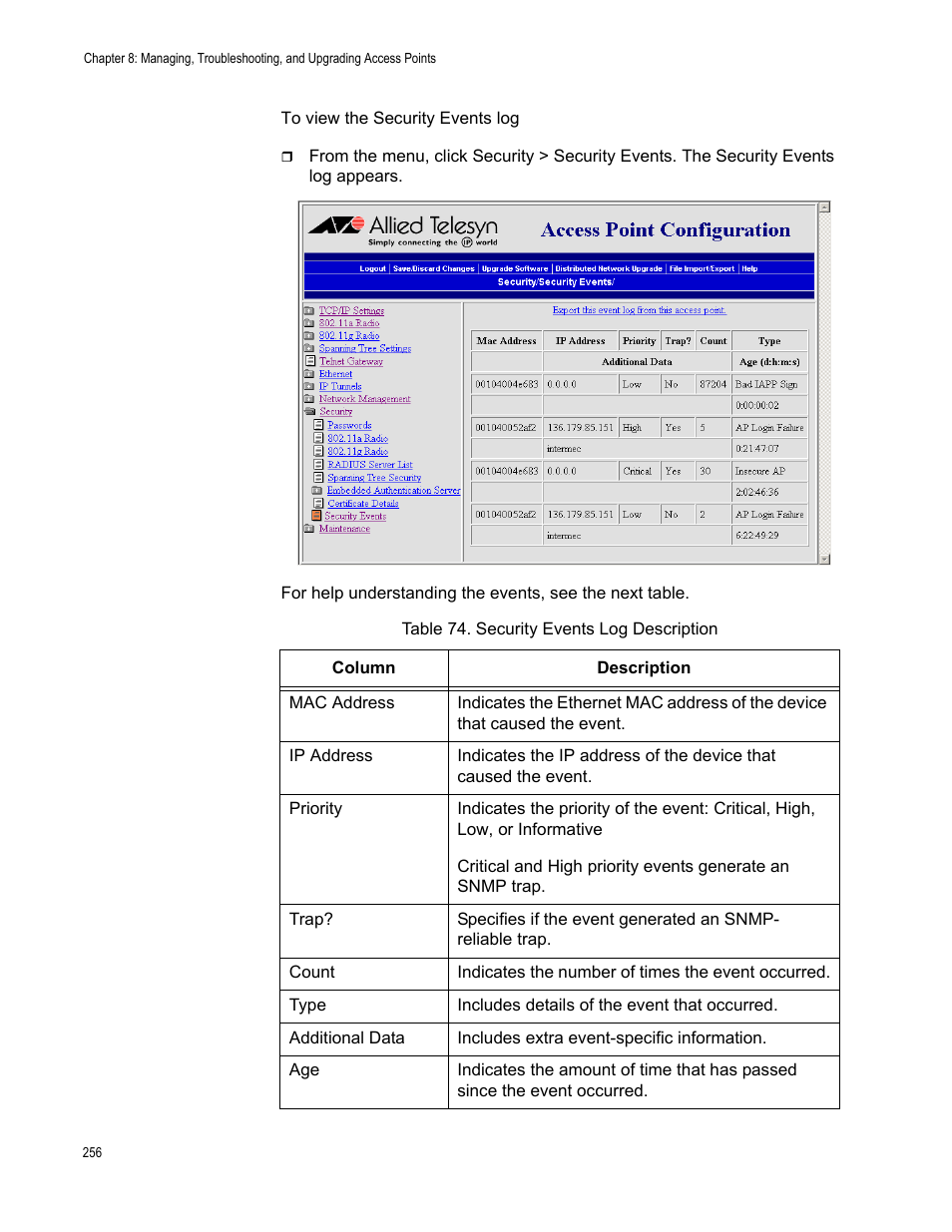 Allied Telesis AT-WA7501 User Manual | Page 256 / 339