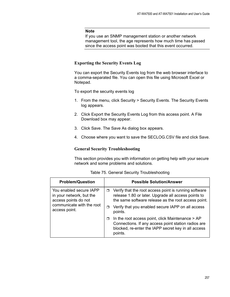 Allied Telesis AT-WA7501 User Manual | Page 257 / 339